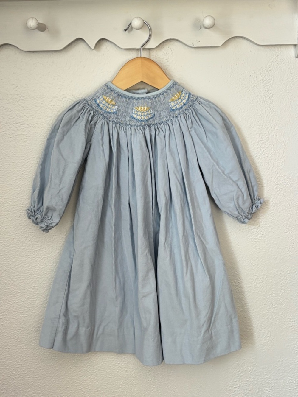 Royal Child Blue Smocked Birthday Dress 18M Bishop Heirloom
